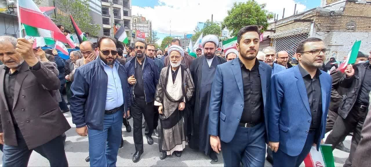 حضور نماینده ولی فقیه استان مرکزی در راهپیمایی روز جهانی قدس در شهر اراک