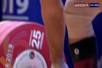 فیلم حرکات دو ضرب رضا بیرالوند در مسابقات وزنه‌ برداری قهرمانی جهان