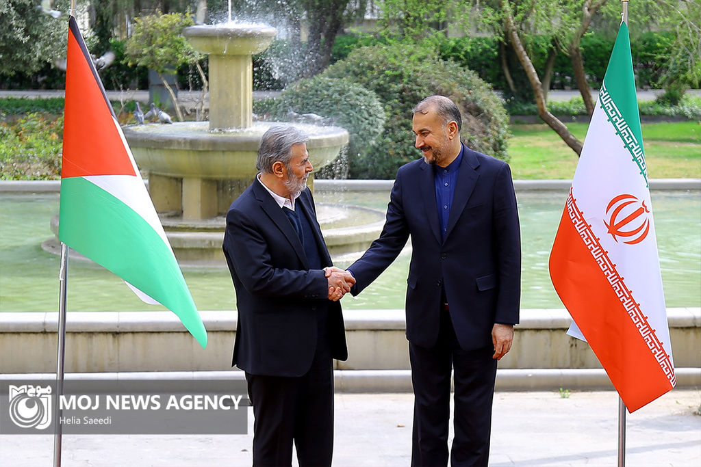 دیدار دبیرکل جنبش جهاد اسلامی فلسطین با وزیر امور خارجه