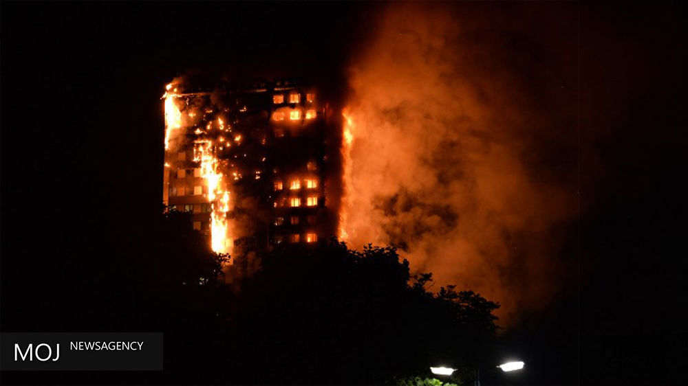 آتش سوزی مهیب در برج 27 طبقه لندن