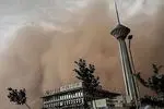 باد شدید در راه تهران