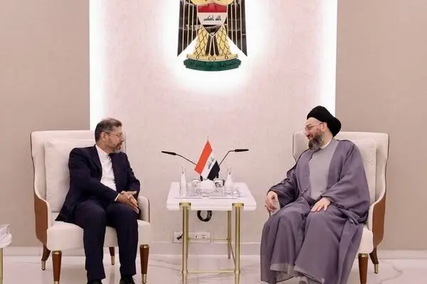 دیدار رهبر جریان حکمت ملی عراق با معاون وزیر خارجه ایران در بغداد