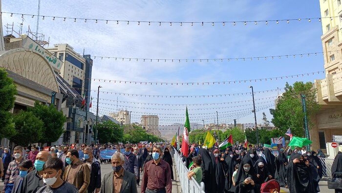 آغاز راهپیمایی روز قدس در مشهد مقدس 