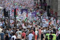  تظاهرات صدها هزار نفری در لندن در حمایت از فلسطین و علیه رژیم صهیونیستی