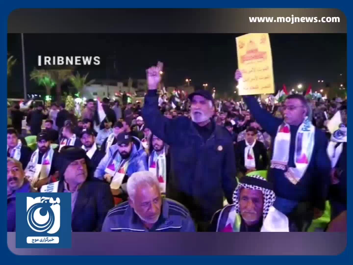 تظاهرات ضد آمریکایی در بغداد + فیلم