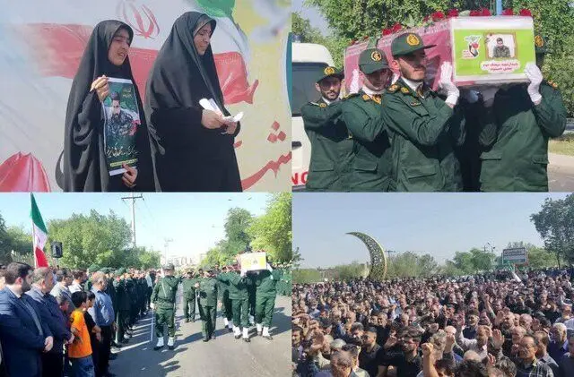 پیکر شهید مدافع وطن مهدی حسینوند با حضور مردم دزفول تشییع شد