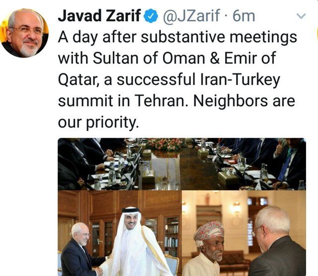 ظریف دیدار ایران و ترکیه را موفقیت آمیز خواند