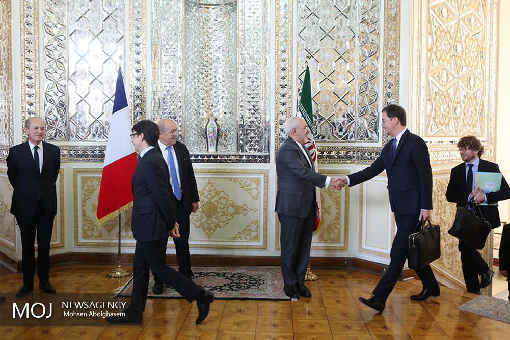 دیدار وزیر امور خارجه فرانسه با محمدجواد ظریف
