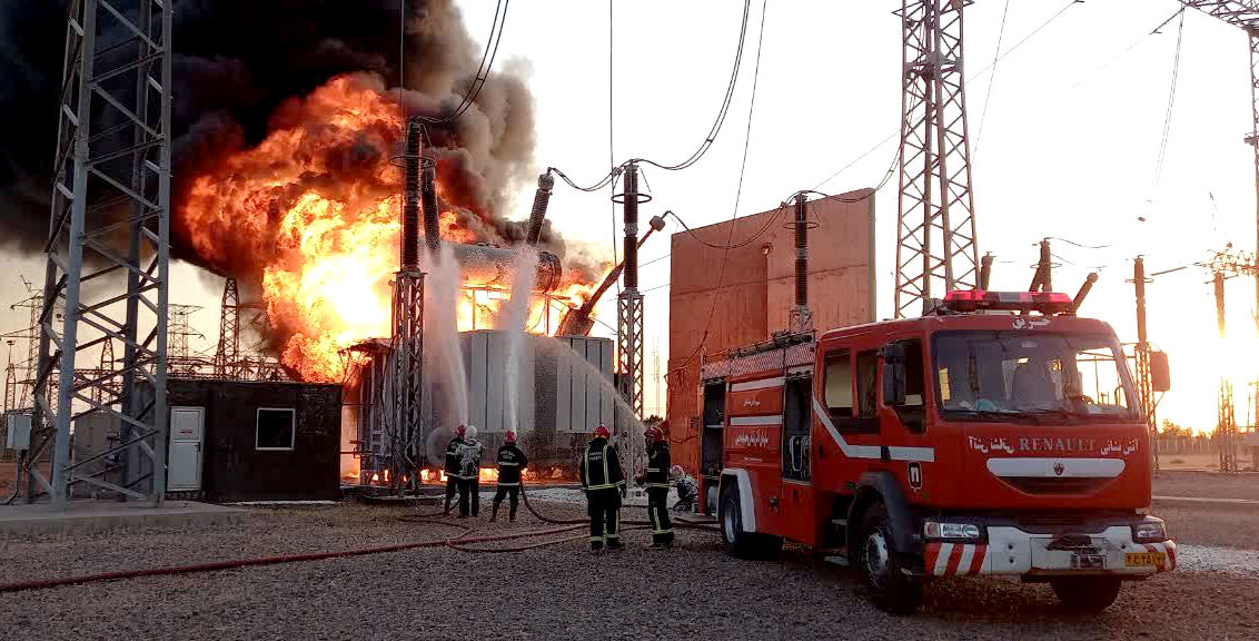 آتش سوزی در نیروگاه برق نیشابور مهار شد