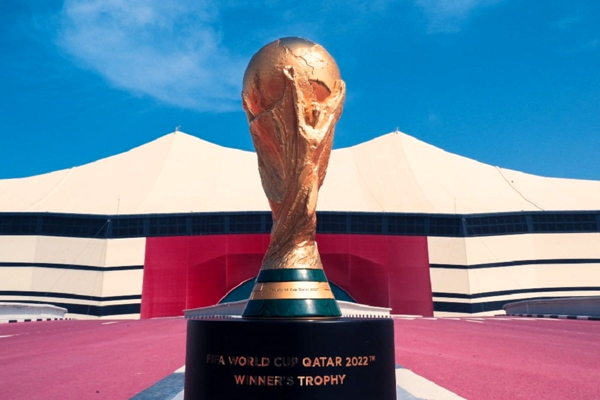 نمایی زیبا از استادیوم میزبان دیدار افتتاحیه جام جهانی ۲۰۲۲