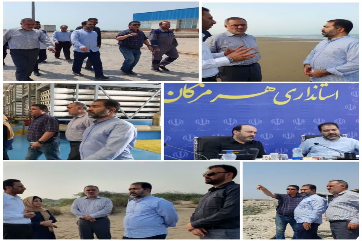 بازدید استاندار اصفهان از محل احداث آبگیر اختصاصی اصفهان در دریای عمان