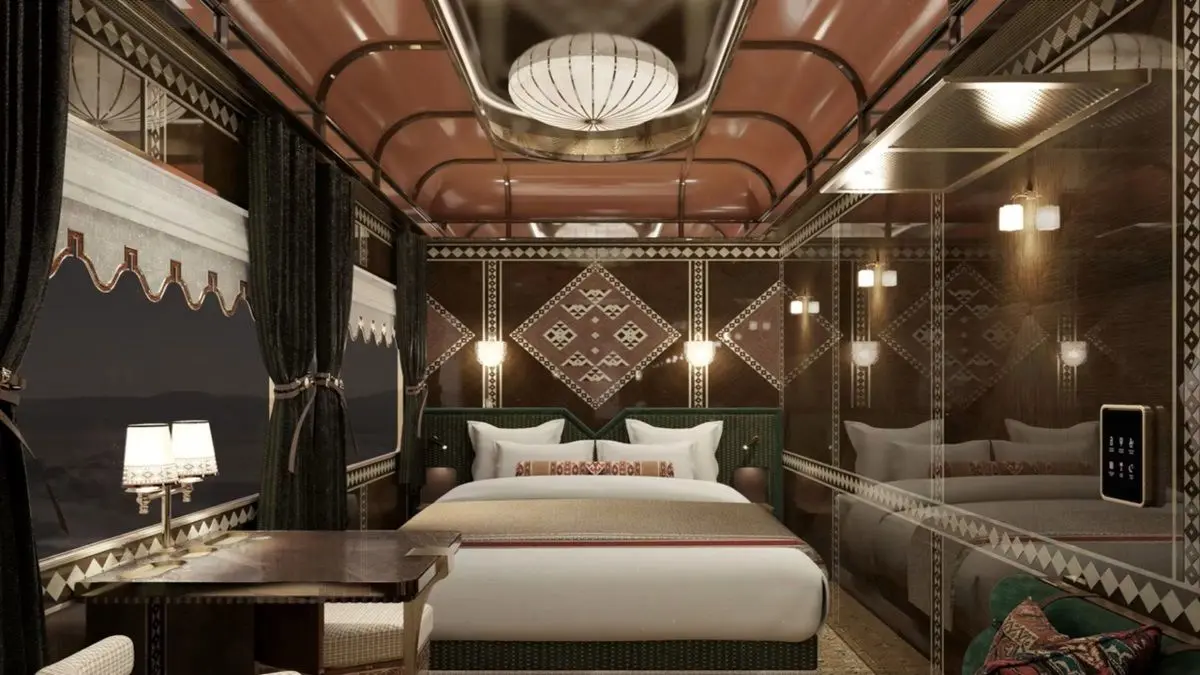 رونمایی از قطار لوکس «رویای صحرا» عربستان سعودی + فیلم