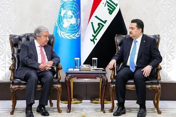 گوترش و نخست وزیر عراق با هم رایزنی کردند
