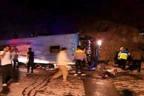 جزئیات واژگونی اتوبوس زائران عراقی/ 39 نفر مصدوم شدند