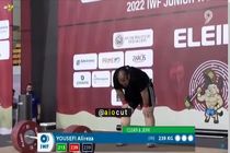 فیلم رکورد شکنی جوان ۱۸ساله ایرانی در مسابقات وزنه برداری قهرمانی جوانان جهان