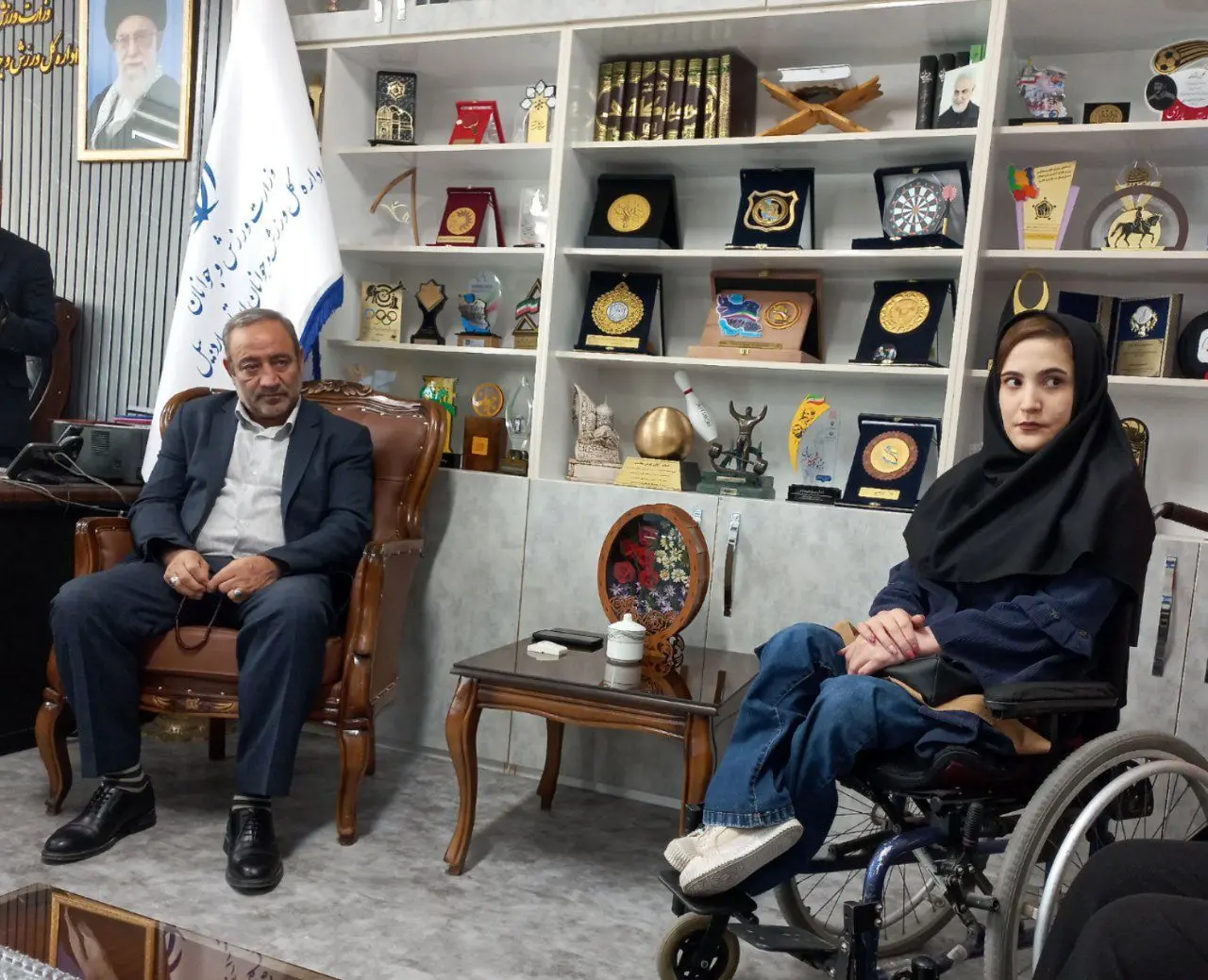 گلایه‌های تنها بانوی قهرمان ویلچررانی اردبیل به گوش مدیرکل رسید