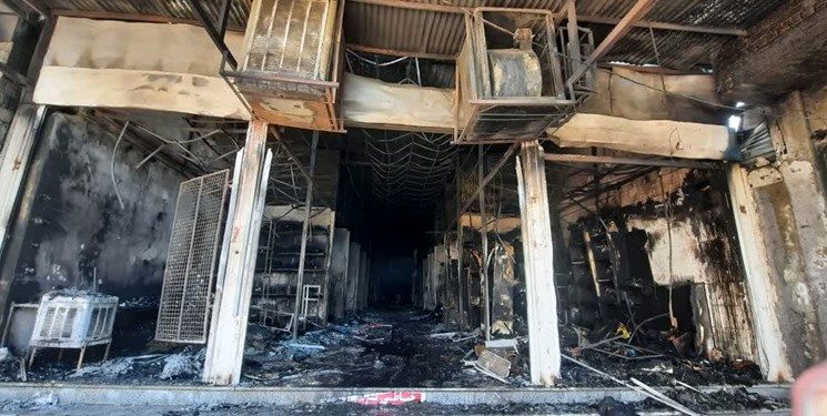 مهار آتش‌سوزی بازار کوهچنار، استان فارس/تشکیل پرونده قضایی برای حادثه آتش سوزی