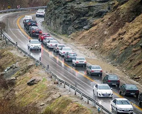 ترافیک سنگین در محورهای چالوس و هراز