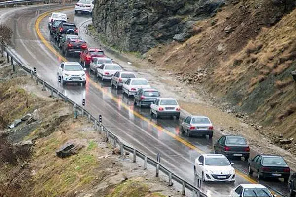 ترافیک سنگین در محورهای چالوس و هراز