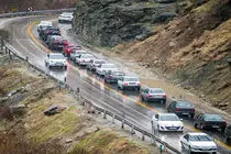 ترافیک در محورهای چالوس و هراز سنگین است