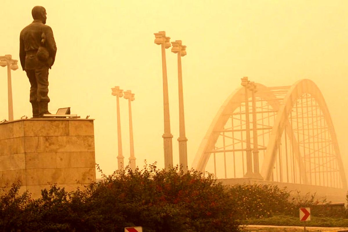 افزایش شاخص آلودگی هوا در شهرهای خوزستان با ورود توده گردوغبار از کشورهای همسایه