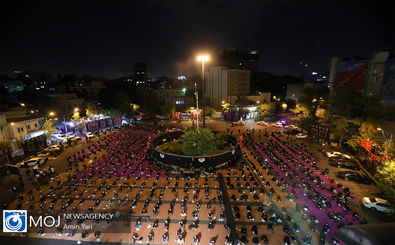 عزاداری شب پنجم ماه محرم در میدان فلسطین