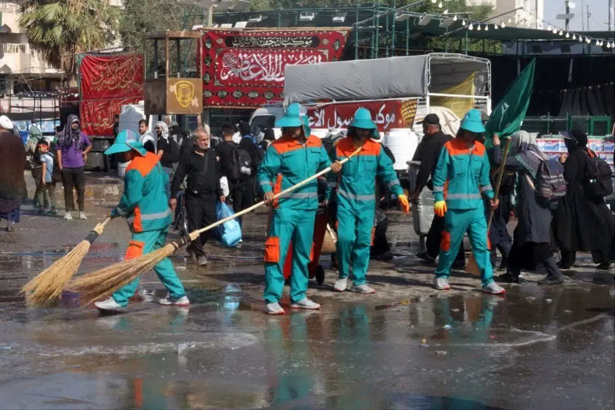 اعزام ۴۵۰ نیروی خدمات شهری مشهد به نجف