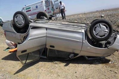 ۲ کشته در پی واژگونی خودرو پژو ۴۰۵ در محور نایین - اصفهان