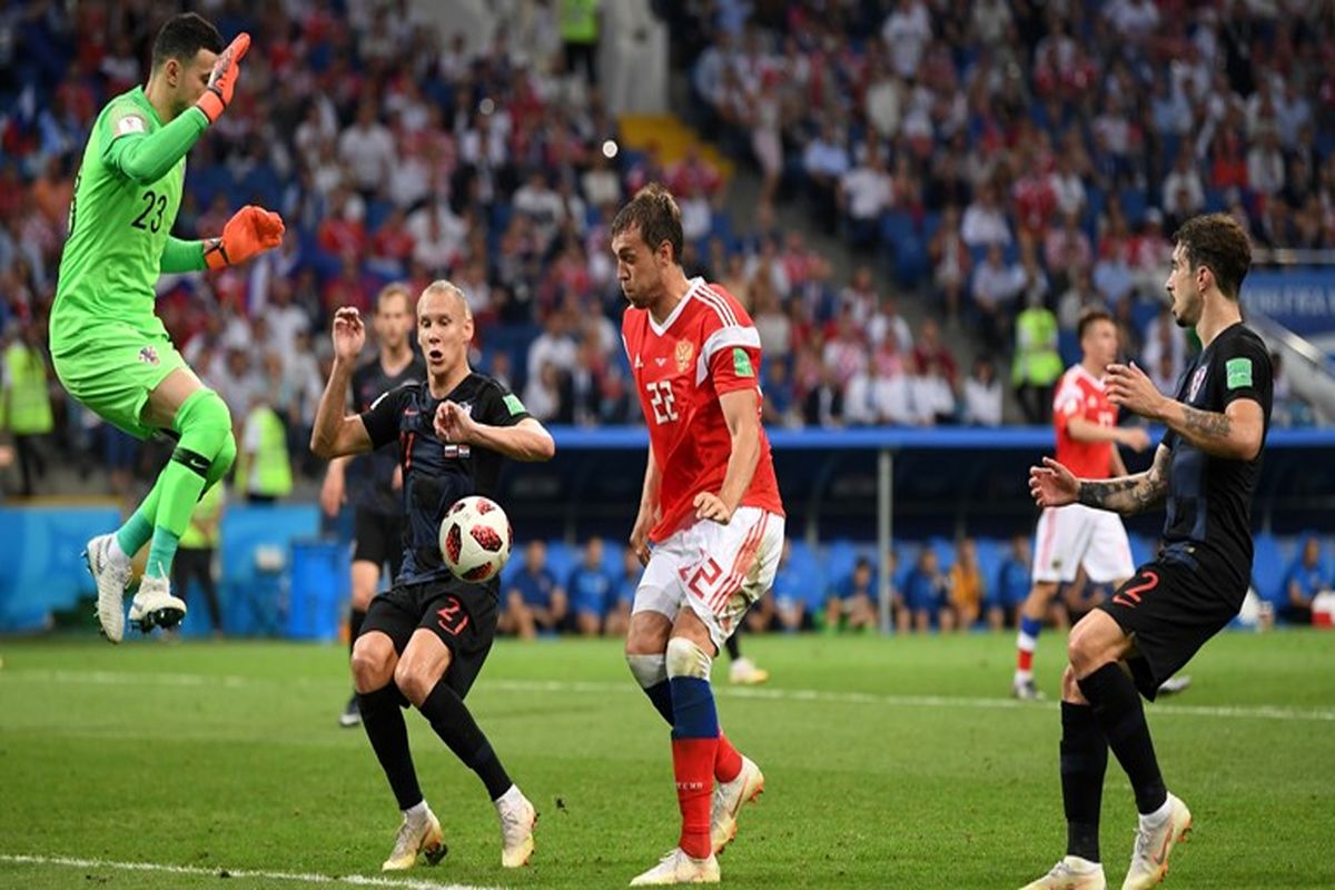 نتیجه بازی کرواسی و روسیه در جام جهانی/ صعود کرواسی به نیمه نهایی