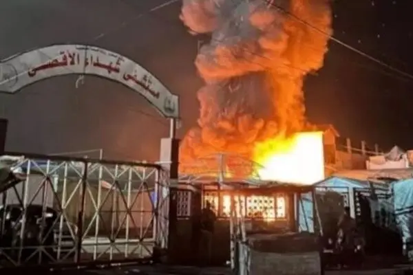 جنگنده‌های اسرائیل محوطه بیمارستان شهدای الاقصی را هدف قرار دادند