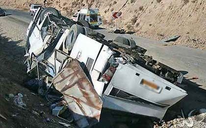 سقوط اتوبوس به دره در استان فارس / ١٩ کشته و ٣٣ مصدوم