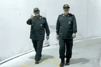 سرلشکر سلامی و سردار تنگسیری از یک پایگاه زیرزمینی بازدید کردند