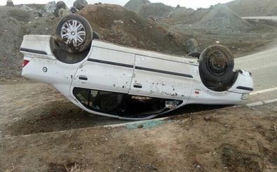 2 کشته و یک مجروح در اثر واژگونی خودروی سمند در اصفهان