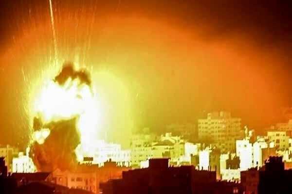 حمله جنگنده های رژیم صهیونیستی علیه نوار غزه