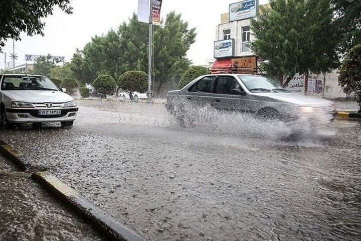 خیابان های پارسیان غرق در آب