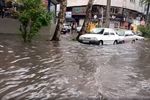 آبگرفتگی معابر رشت در پی بارش شدید باران + فیلم