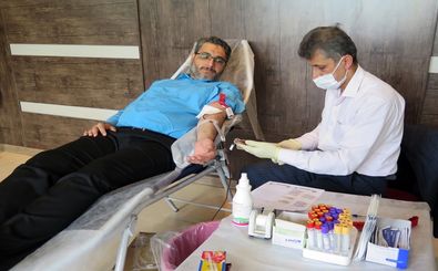 شرکت کارکنان بانک انصار در طرح جهادی اهدای خون