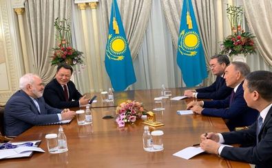 ظریف با رییس جمهور قزاقستان دیدار کرد