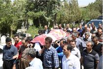 مراسم تشییع جنازه پیکر جانباختگان حادثه سنندج در بهشت محمدی