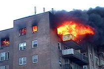 نجات 40 نفر در آتش سوزی ساختمان هفت طبقه