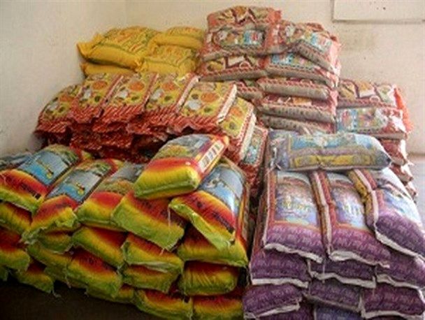 کشف ۳۳ تن برنج قاچاق در شهرستان بندرخمیر 