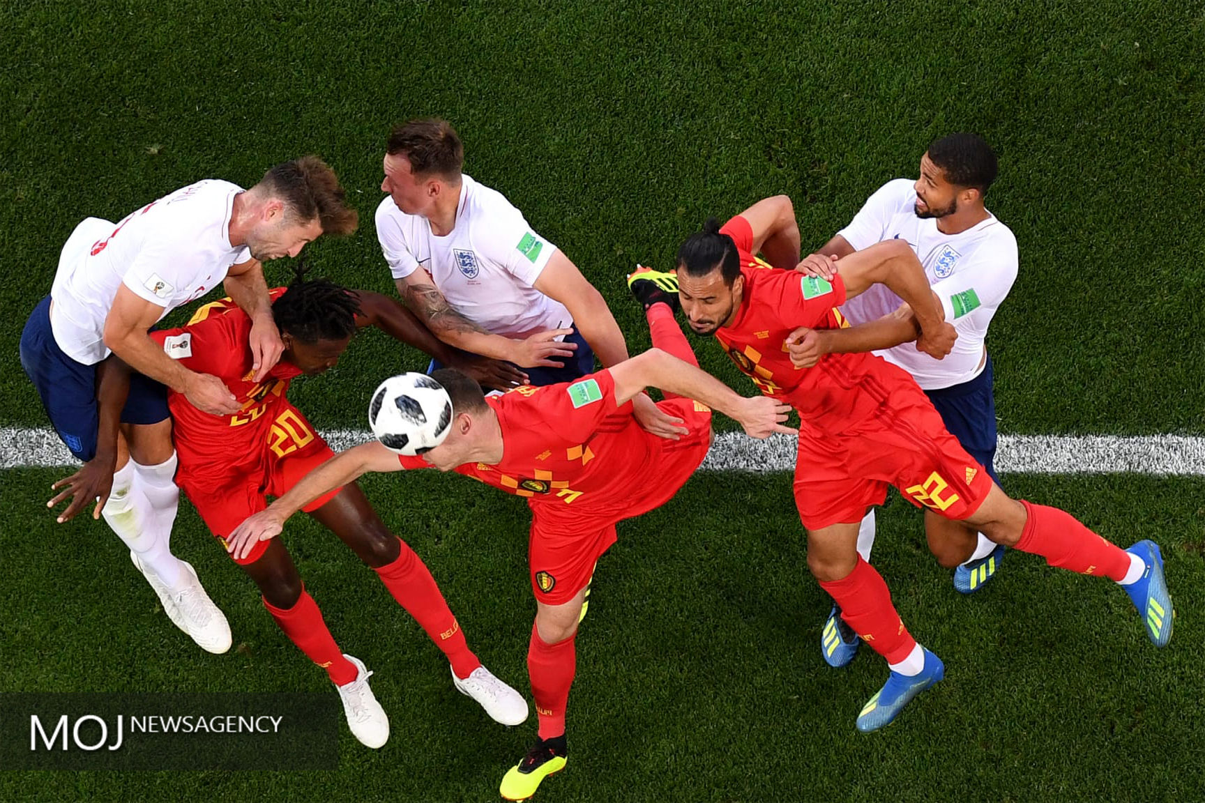 جام جهانی فوتبال - دیدار تیم های انگلیس و بلژیک