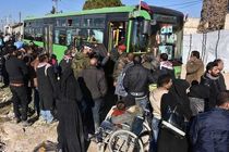 اتوبوس های انتقال افراد مسلح وارد ریف دمشق می شوند 
