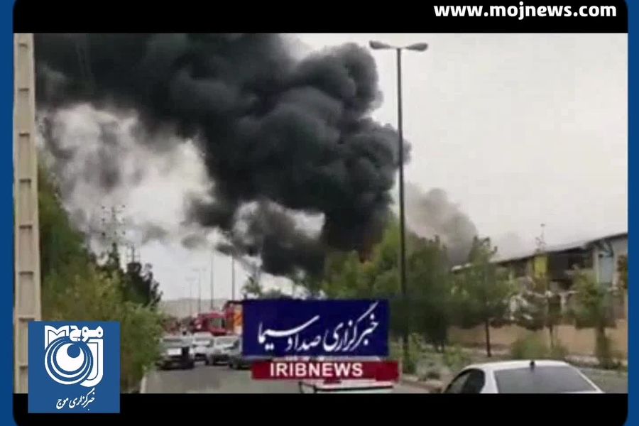آتش‌سوزی در یکی از کارخانه‌های شهرک شکوهیه قم + فیلم