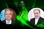 وزیر امور خارجه با دبیرکل سازمان ملل متحد گفتگو کرد