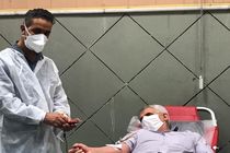 اهدای خون جمعی از مدیران شرکت ملی پخش فرآورده‌های نفتی منطقه هرمزگان