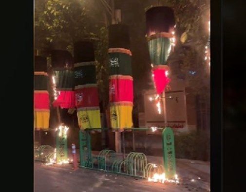 دستگیری 2 نفر از عوامل آتش‌زدن پرچم عزای سیدالشهدا (ع) در اصفهان