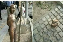 مجسمه کودک در میدان ونک ربوده شد