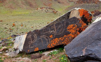 15 محوطه سنگ نگاره های نقوش صخره ای در مشگین شهر شناسایی شد 