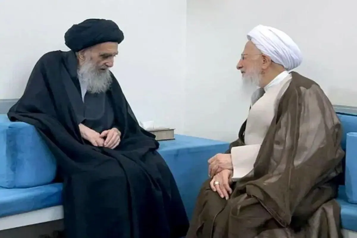 آیتالله جوادی آملی با آیتالله سیستانی در نجف اشرف دیدار کرد